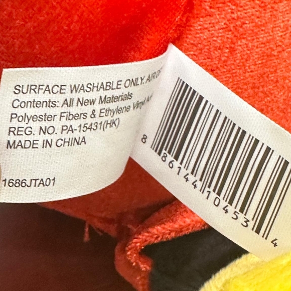 Mickey Mouse Plush with Yellow Foot - Picture 5 of 8